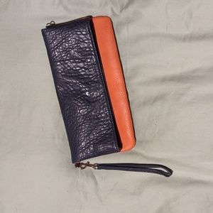 💥Blue/Orange Fold Clutch